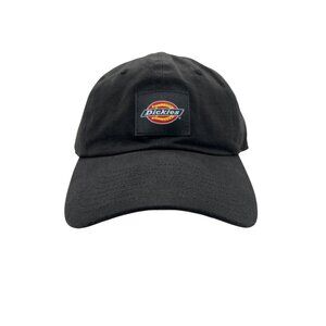 Dickies Classic Black Adjustable Baseball Cap One Size Cotton Snapback Closure N